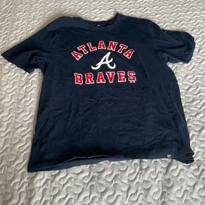 Navy Blue Atlanta Braves T Shirt